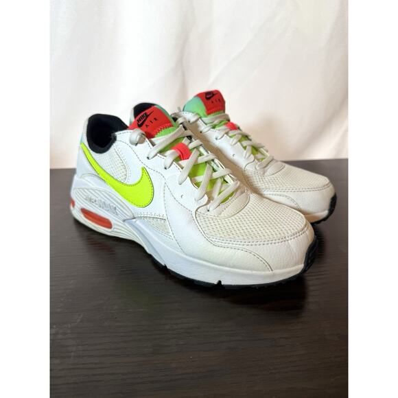 Women's Nike Air Max Excee Running Shoes CW5606-100 Size 8 White Lime Red - Picture 1 of 6